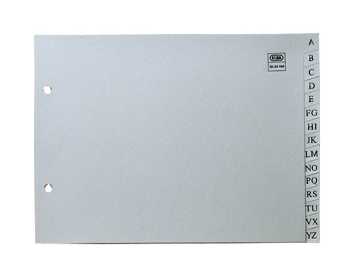 ELBA - Separadores alfabeticos Multitaladro Gris (Ref.100580246)