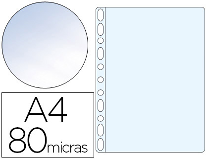 ESSELTE - Fundas portadocumentos 100 ud A4 11 taladros 80 micras cristal (Ref.46108)