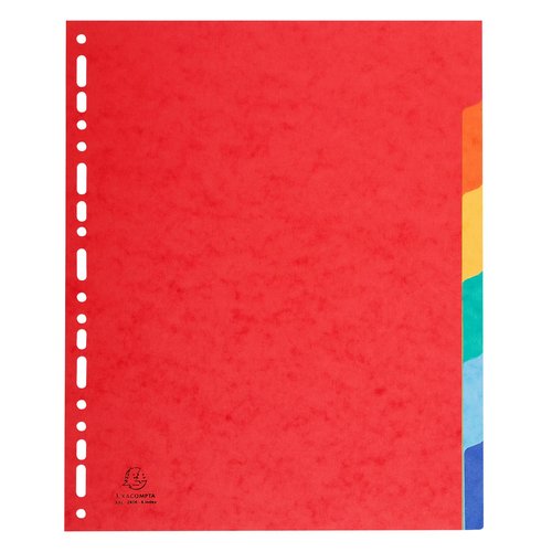 EXACOMPTA - Separador CARTULINA LUSTRADA XXL 6POSICIONES (Ref.2406E)