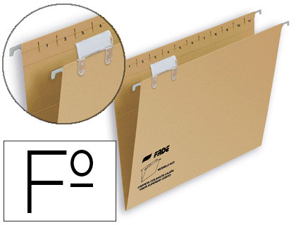 FADE - Carpeta colgante Folio Cartón kraft Visor superior 100333060 (Ref.400078739)