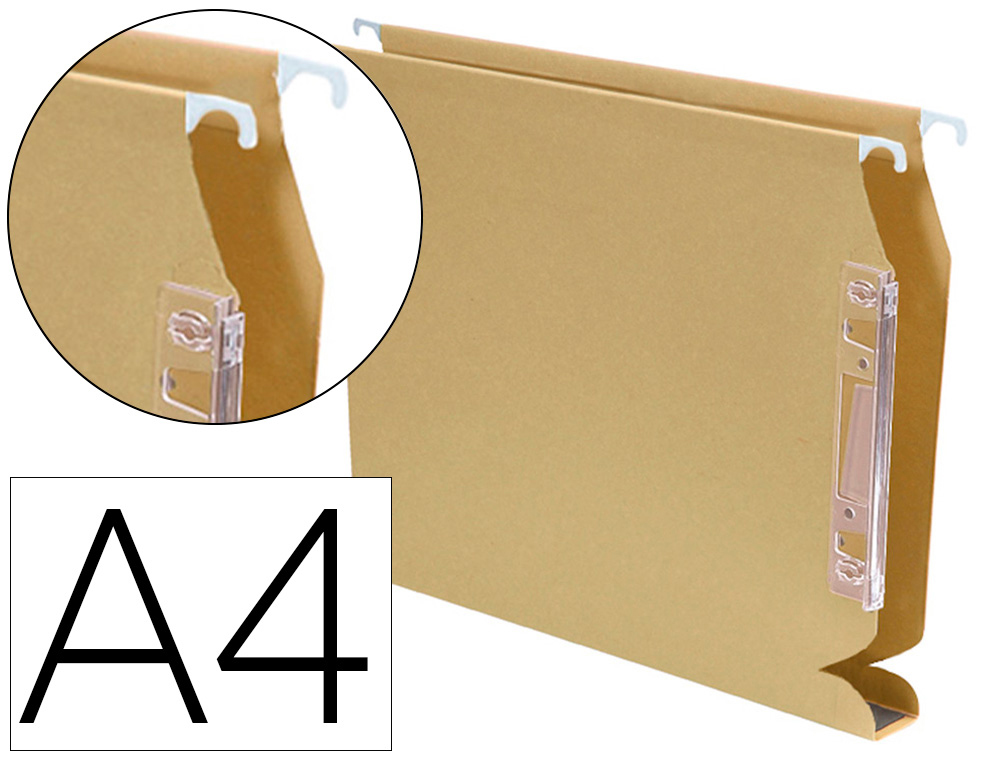 GIO - CARPETA COLGANTE DIN A4 VISOR LATERAL 250X330X30 MM KRAFT (Ref.400064813)