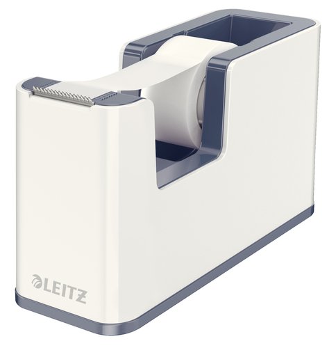 LEITZ - PORTARROLLO SOBREMESA WOW PLASTICO PARA CINTA DE 33 M GRIS (Ref.53641001)