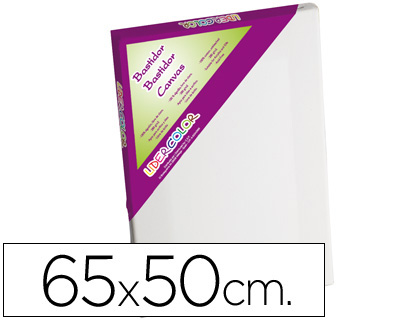 LIDERCOLOR - BASTIDOR 15P LIENZO GRAPADO LATERAL ALGODON 100% MARCO PAWLONIA 1,8X3,8 CM BORDES MADERA 65X50 CM (Ref.A30208-15P)