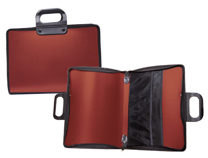 LIDERPAPEL - CARTERA PORTADOCUMENTOS ROJA CON ASA Y CREMALLERA 400X45X300 MM (Ref.WB02)