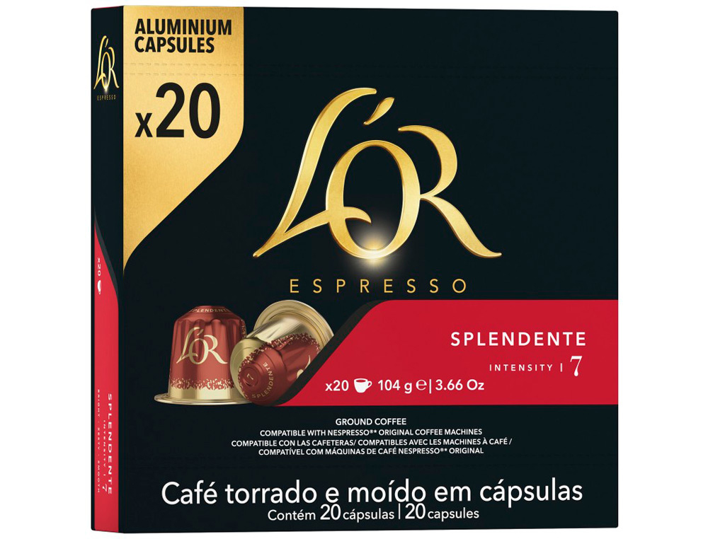 MARCILLA - CAFE L AROME ESPRESSO SPLENDENTE FUERZA 7 CAJA DE 10 UNIDADES COMPATIBLECON NESSPRESO (Ref.4015887)