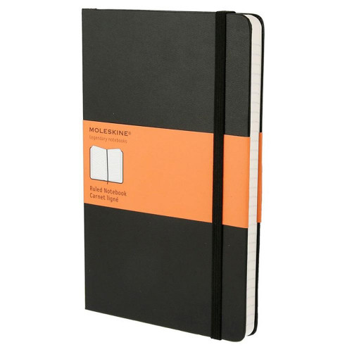 MOLESKINE - Cuaderno CLASSIC RAYADO HORIZONTAL.TAPA DURA NEGRA.GRANDE, 13X21CM. (Ref.QP060)