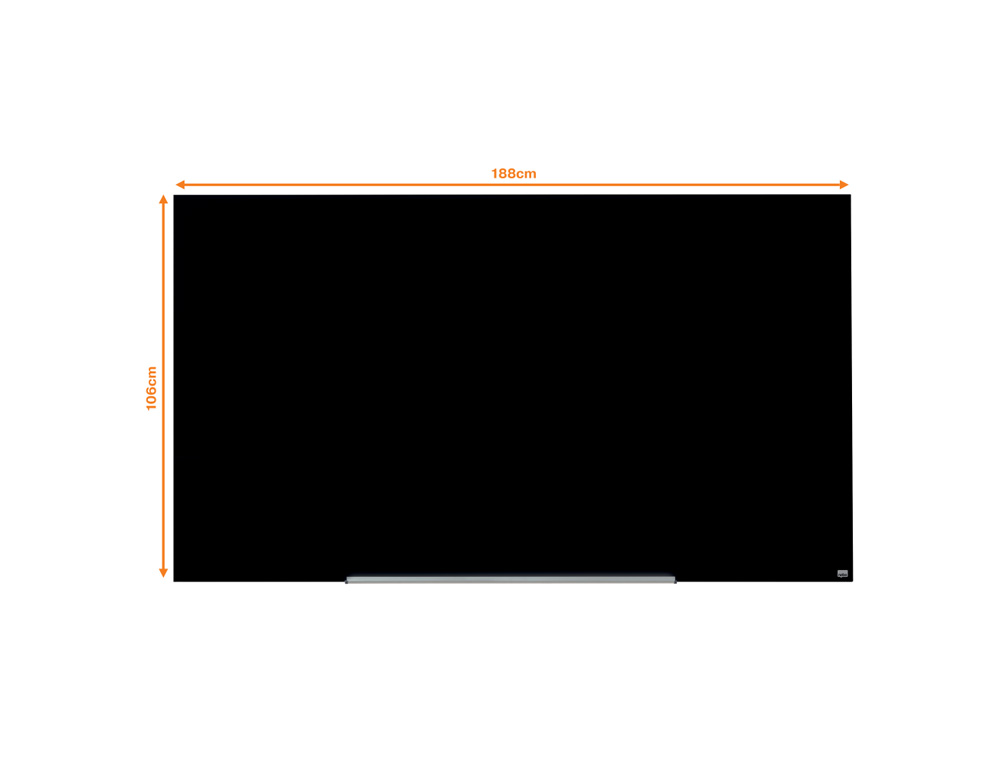 NOBO - Pizarra Diamond Glass Negro 1883x1053 (Ref.1905182)