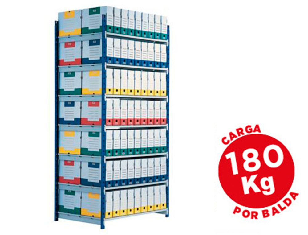 PAPERFLOW - Estanteria RANGECO 2000x1000x350mm 5 Niveles Metalica (Ref.513D)