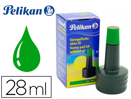PELIKAN - Tinta VERDE para Tampón 28ml (Ref.351239)