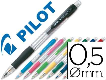 PILOT - Portaminas SUPER GRIP.Colores surtidos (Ref.H-185-SL-60DPK / NE185)