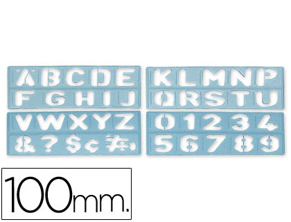PLANTILLA ROTULACION -LETRAS Y NUMEROS DE 100 MM (Ref.1800)