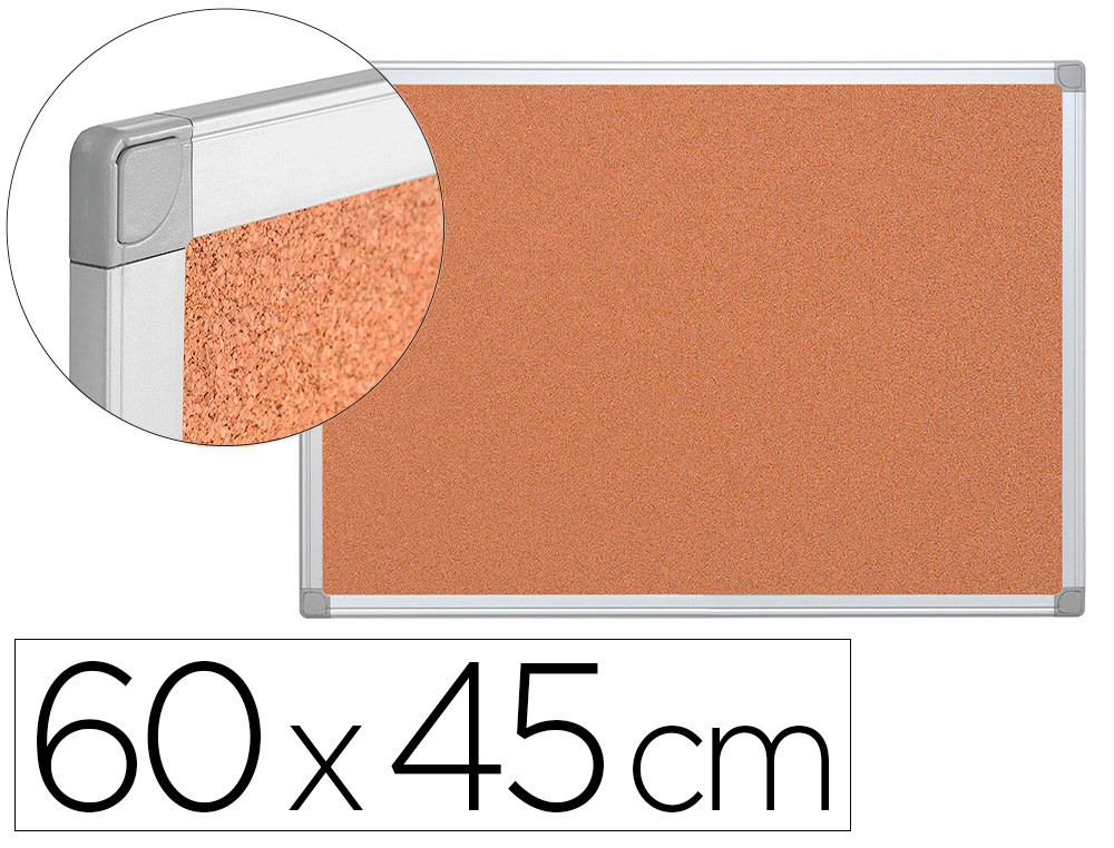 Q-CONNECT - PIZARRA CORCHO MARCO DE ALUMINIO 60X45 CM (Ref.KF03560)
