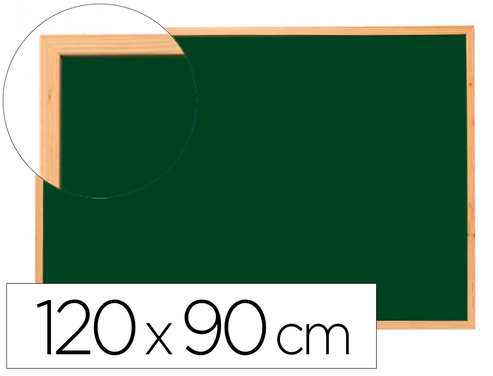 Q-CONNECT - PIZARRA VERDE MARCO DE MADERA 120X90 CM SIN REPISA (Ref.KF03586)