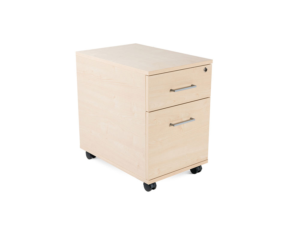 ROCADA - CAJONERA CON DOS CAJONES SERIE STORE 58X40X59,5 CM ACABADO AA01 HAYA/HAYA (Ref.4004AA01)