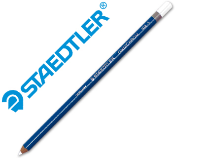 STAEDTLER - Lapiz Omnichrom Soluble al agua Blanco Borrable en superficies lisas (Ref.108-0)