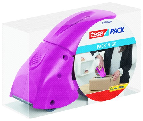 TESA - Precintadora rosa pack® Pack and Go (Ref.511130000000)