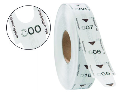 TURNOMATIC - TICKETS 31X67MM IMPRESIÓN NEGRO SOBRE BLANCO ROLLO 4000 TICKETS (Ref.39649170)