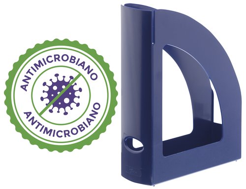 ARCHIVO 2000 - Cajetin de archivo antimicrobiano sanitized poliestireno lomo 80 mm azul 250x80x320 mm (Ref. 2003AM AZ)
