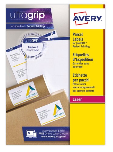 AVERY - Etiquetas laser Blockout Caja 100 hojas 800 ud 99,1X67,7 (Ref.L7165-100)