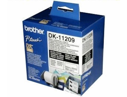 BROTHER - Etiqueta 800ud 29x62mm Negro/Blanco (Ref.DK11209)