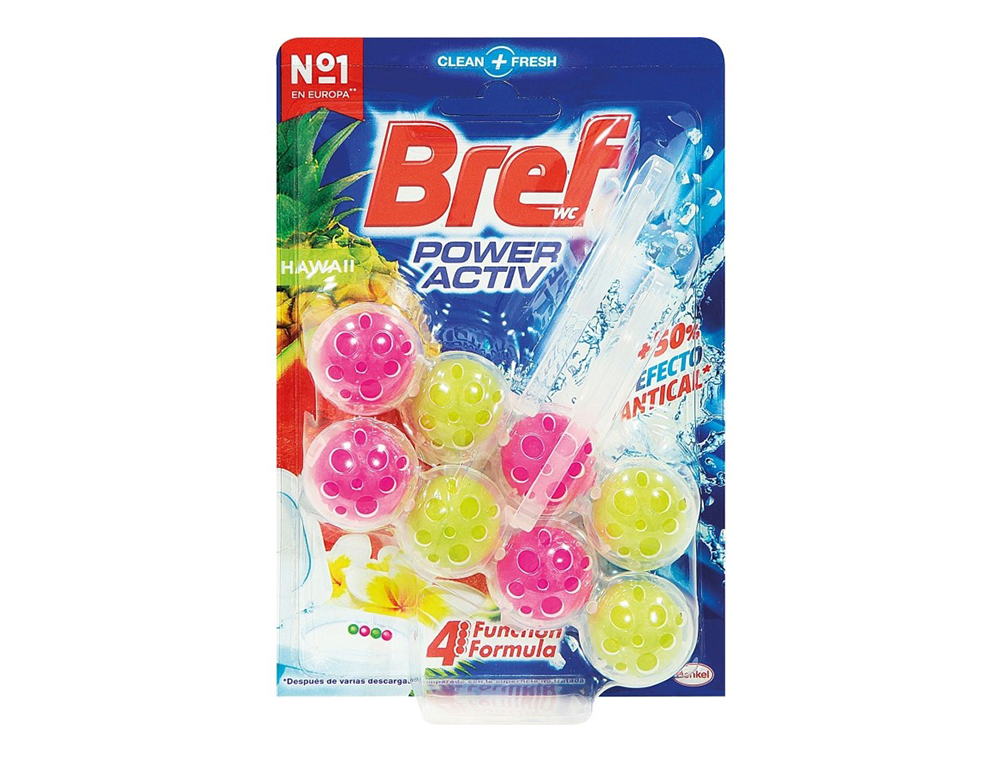 DESINFECTANTE Y AMBIENTADOR DE INODORO BREF WC PODER ACTIVO NATURAL 51 G (Ref.73518)