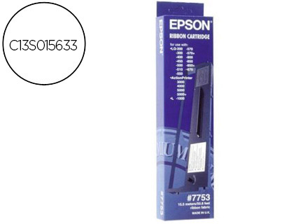 EPSON - CINTA IMPRESORA LQ-200 300 300C 300+II 500 550570 570+ 580 800 850 870 1500 NEGRA (7753) (Ref.C13S015633)
