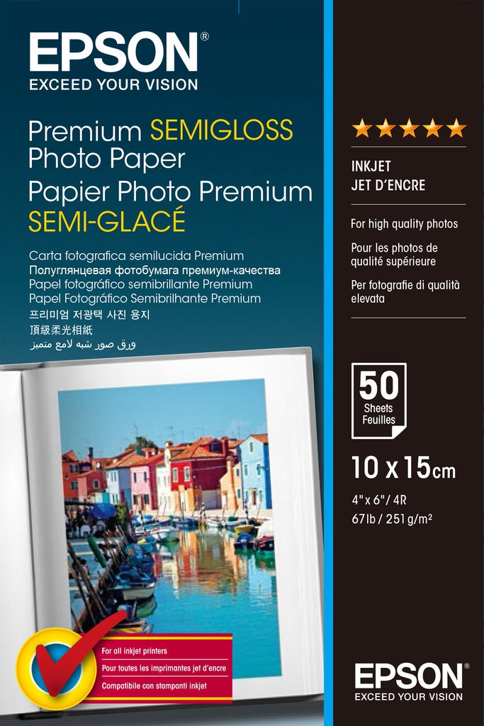 EPSON - Pap INK PH PREMIUM SEMIG (Ref.C13S041765)