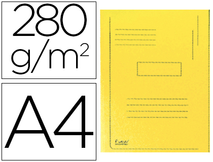 EXACOMPTA - Subcarpeta Jura A4 Cartulina 2 solapas Amarillo (Ref.445009E)