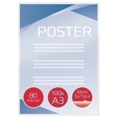 GBC - Caja 100 BOLS PLAST 303X426 A3 (Ref.IB583032)