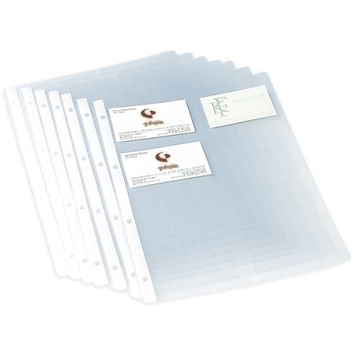 GRAFOPLÁS - FUNDA para TARJETAS GRAFOPLAS PP 110µ A4 8 DPTOS. 4 TAL.RFZO. BOLSA de 10 (Ref.3721000)