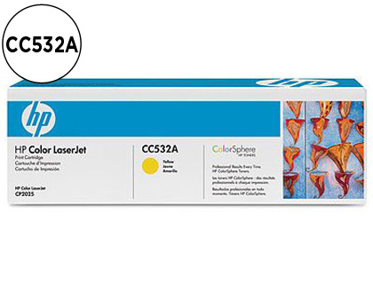 HP ( HEWLETT PACKARD ) - Toner Laser ORIGINALES 304A Amarillo (Ref.CC532A)