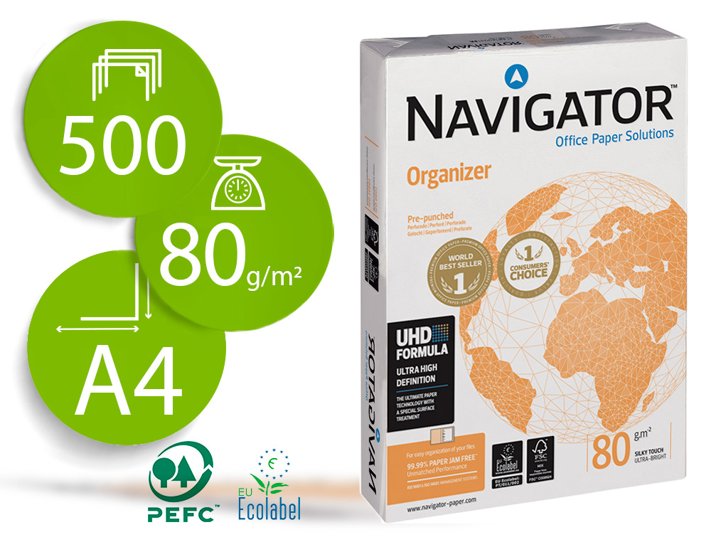 NAVIGATOR - P.500H PAP ORGANIZER A4 80 G (Ref.1581UN)