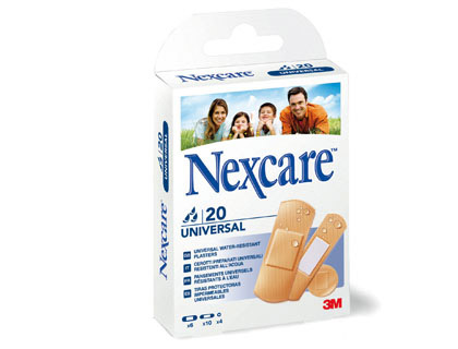 NEXCARE - 20 tiras universal protectoras impermeables de plástico hipoalergenicas (Ref.YP201060180)