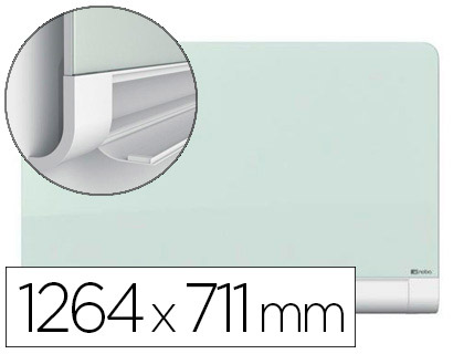 NOBO - PIZARRA BLANCA DIAMOND CRISTAL MAGNETICA ESQUINAS REDONDAS 1264X711 MM (Ref.1905192)