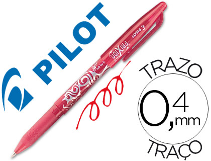 PILOT - Boligrafo Frixion Rojo Trazo 0.4 mm GRIP de caucho (Ref.BL-FR7-R / NFR)