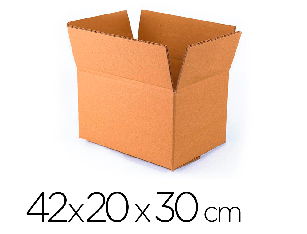 Q-CONNECT - CAJA DE EMBALAR MARRON DOBLE CANAL 420X200X300 MM (Ref.KF14101)