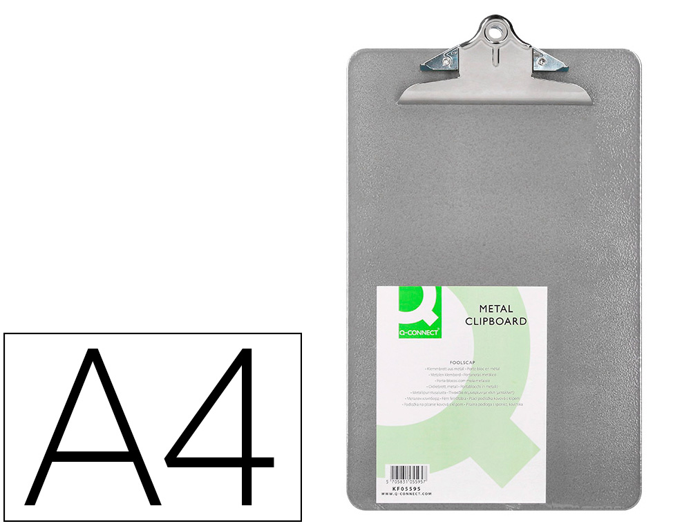 Q-CONNECT - Portanotas metalico din a4 (Ref. KF05595)