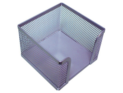 Q-CONNECT - SOPORTE TACO DE PAPEL METALICO REJILLA PLATA 95X95X80 MM (Ref.KF00881)