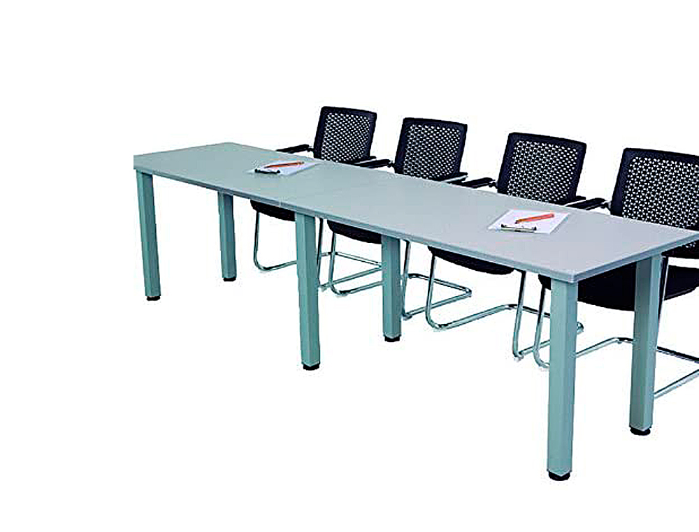 ROCADA - Mesa de reunión circular Serie Meeting Melamina Diametro 120cm Gris (Ref.3006AT02)