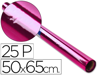 SADIPAL - Rollo Papel Celofan 25 Hojas 50x65 cm Rosa (Ref.12504)