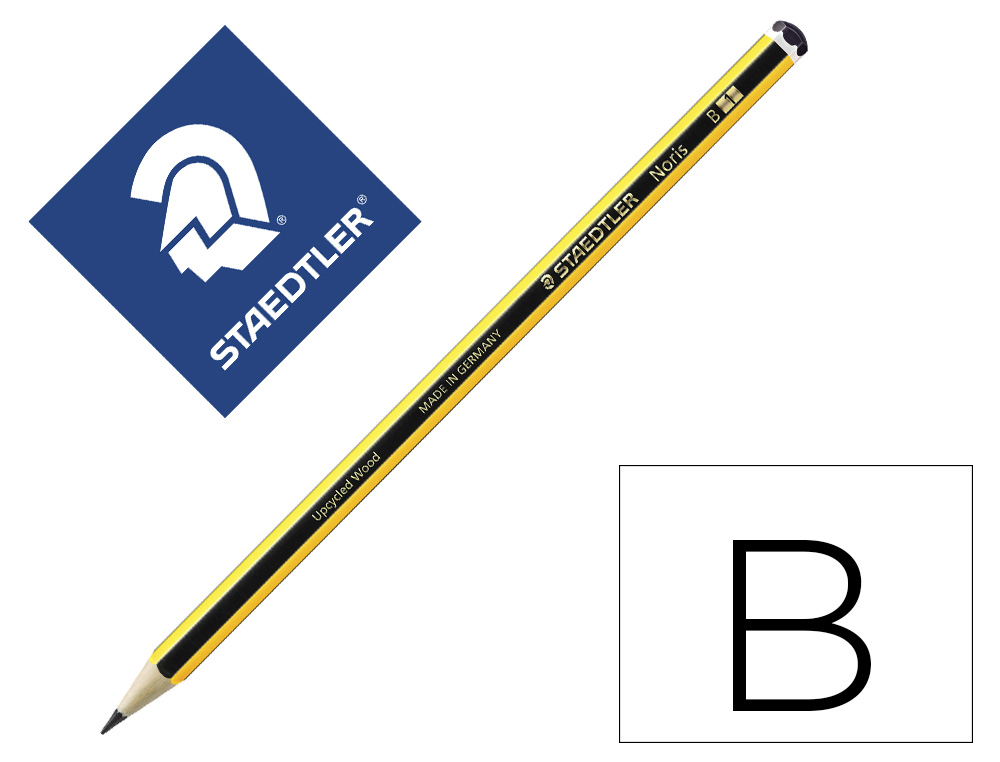 STAEDTLER - Lapiz Noris Madera B Grafito Hexagonal (Ref.120-1)