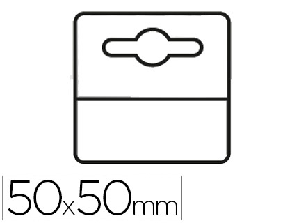 3L OFFICE - ETIQUETA COLGADOR ADHESIVA OFFICE EN PVC 50X50 MM PACK DE 1000 UNIDADES (Ref.180-50115)