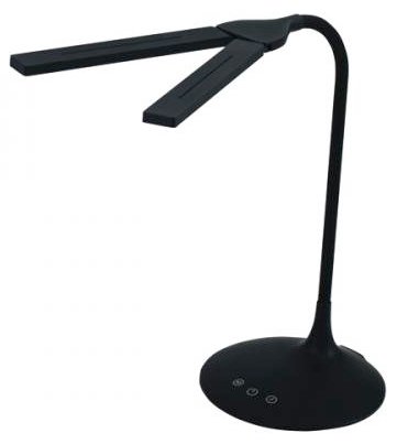 ARCHIVO 2000 - Lampara de oficina inalambrica recargable 2 cabezales moviles led 6w abs color negro 180x340x360 mm (Ref. ALLEDTWIN NE)