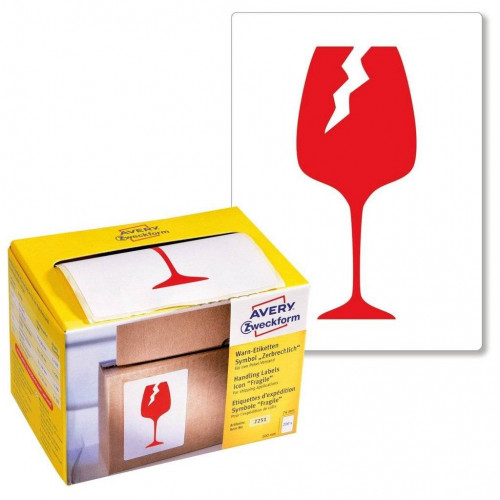 AVERY - ETIQUETA ADHESIVA FRAGIL 74X100 MM ROLLO DE 200 UNIDADES (Ref.7251)