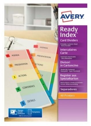 AVERY - Separadores 12 posiciones A4 Multitaladro 0 (Ref.1736501)