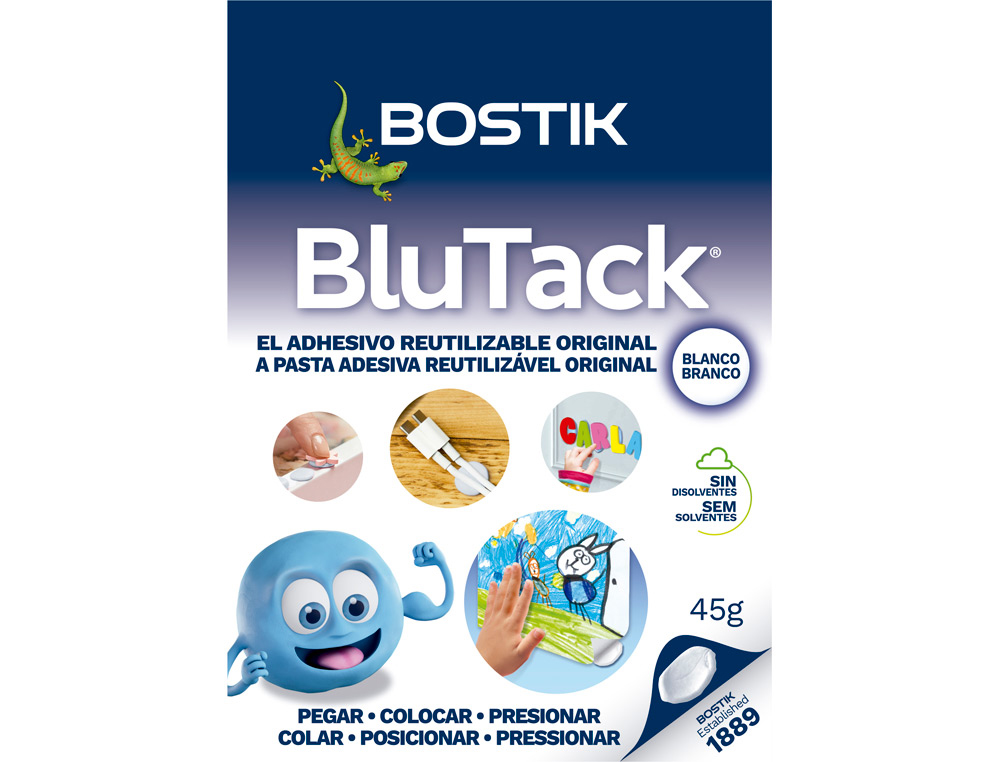 BOSTIK - SUJETACOSA MASILLA BLU TACK BLANCO CUARTEADO (Ref.1739)