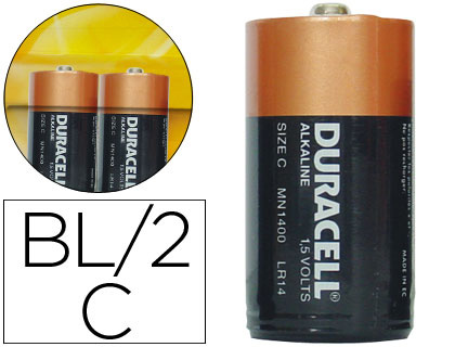 DURACELL - PILA ALCALINA PLUS C BLISTER CON 2 PILAS (Ref.S0560210)