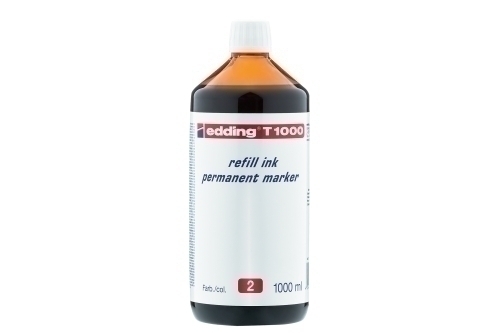 EDDING - Frasco de Tinta T-1000 rojo 1000 ml (Ref.T1000-02)