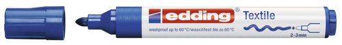 EDDING - Marcador textil 4500 Trazo 2-3mm Punta conica Azul (Ref.4500-03)