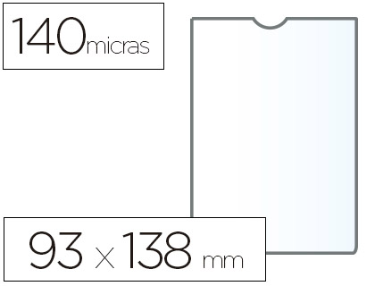 ESSELTE - Fundas portacarnets 93x138 mm 140 micras (Ref.46006)